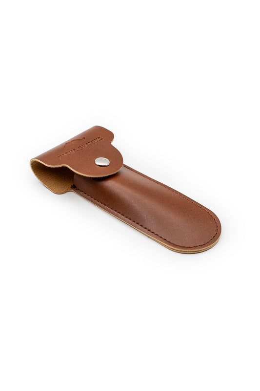 Pasha Shaving Suni Deri Tıraş Makinesi Kılıfı, Kahverengi