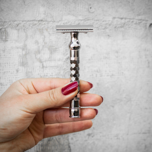 Pearl SHD Krom Taraksız Jiletli Tıraş Makinesi, Manuel Orta Agresif Düzey Razor, Tahrişsiz Islak Tıraş