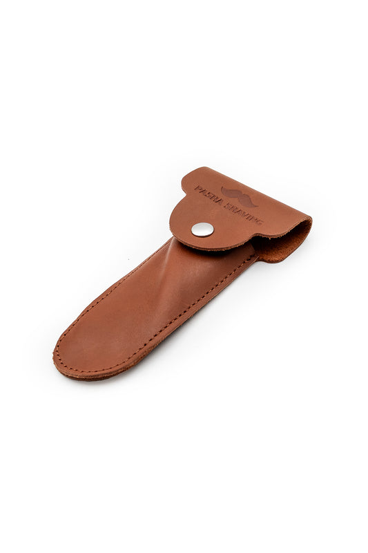 Pasha Shaving Hakiki Deri Tıraş Makinesi Kılıfı, Kahverengi