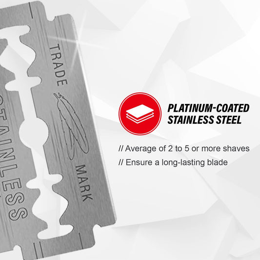 Feather Çift Kenarlı Emniyetli Japon Üretimi Tam Yaprak Jilet 100 Adet, 5li x 20paket