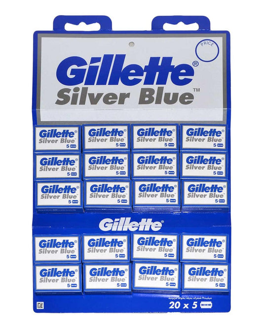 Gillette Silver Blue Yaprak Jilet 100lü Kartela, 20x 5li