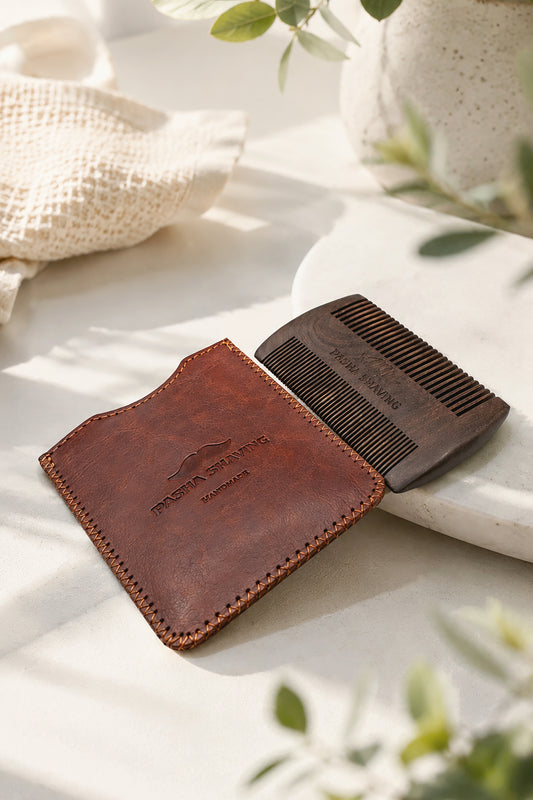 Pasha Shaving Sandal Ağacı Sakal Tarağı, Koyu