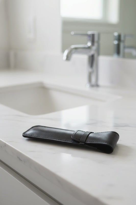 Pasha Shaving Suni Deri Ustura Kılıfı – 17cm Ustura Seyahat Kılıfı