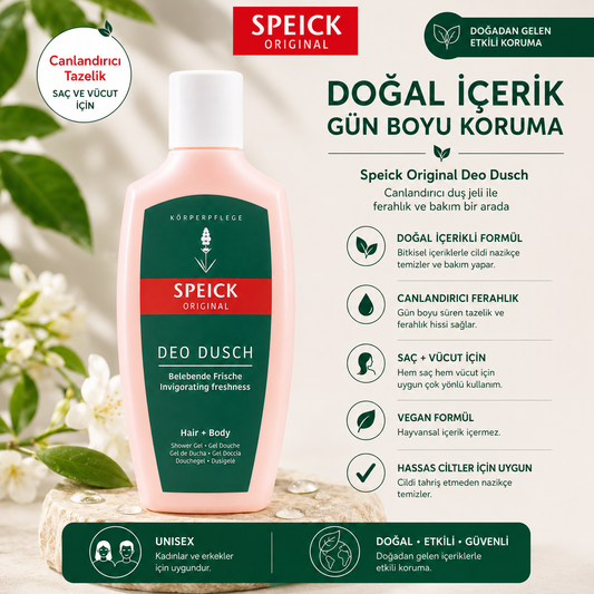 Speick Original Şampuan ve Duş Jeli, Hassas Ciltler, 250ml